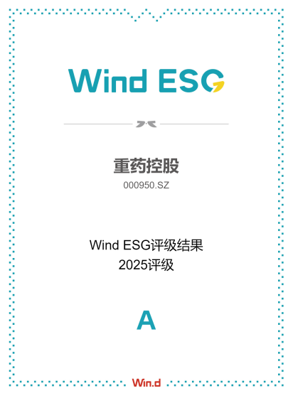 喜报 | 通用技术重药控股ESG获权威认可,Wind最新评级跃升至A级